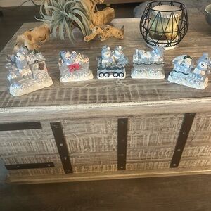 Snowman Train Figurine Set